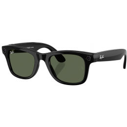 Умные очки Ray-Ban Meta* Wayfarer Gen 2 Shiny Black, Солнцезащитные линзы G-15 Green (RW4012), размер L
